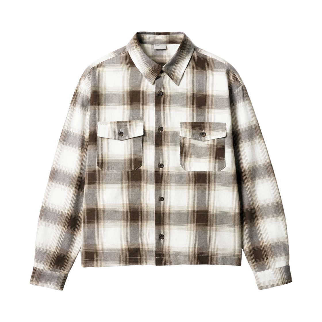 JILS6926_brown_29 EZKATON Kate Check Shirt Brown JILS6926