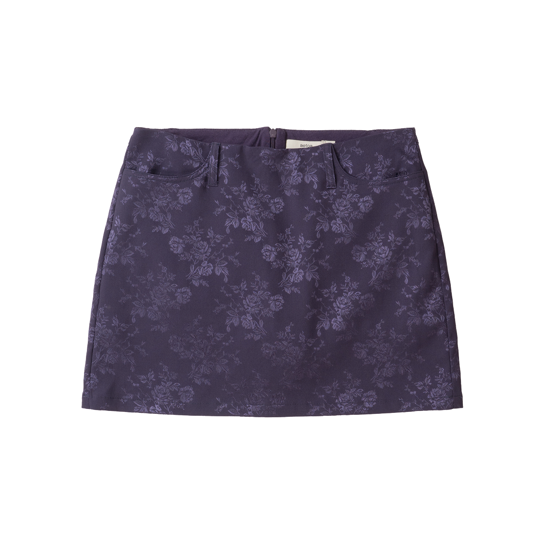 에토아 자카드 미니 스커트 퍼플(aetoa Jacquard Mini Skirt Purple)