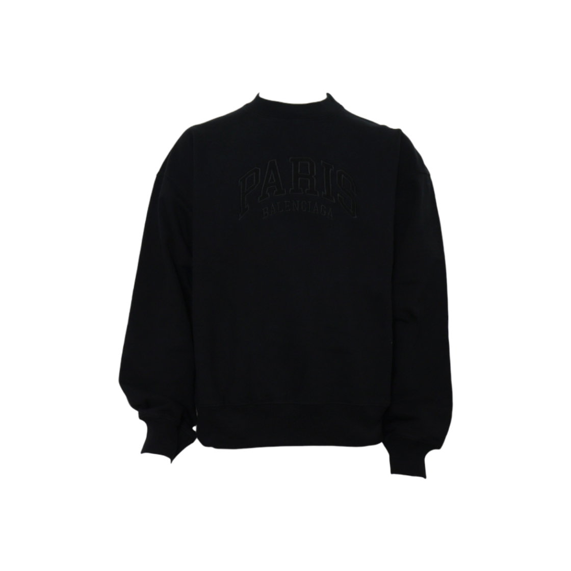 IT2FROMRHDTJ Balenciaga Paris Logo Black Cotton Sweatshirt