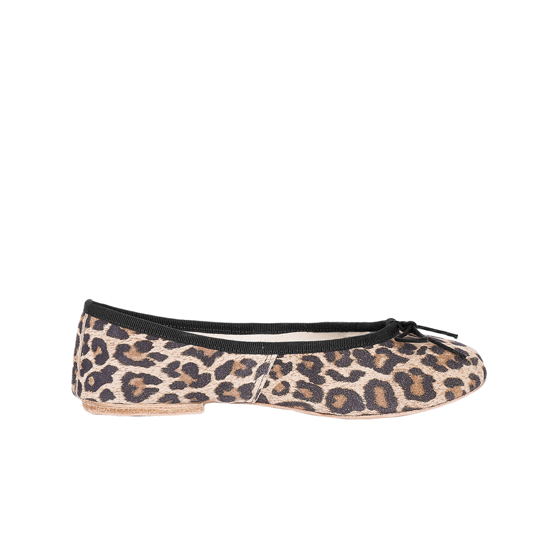(W) E.포셀리 레오파드 스웨이드 발레 플랫 블랙 크림((W) E.Porselli Leopard Suede Ballet Flats Black Cream)