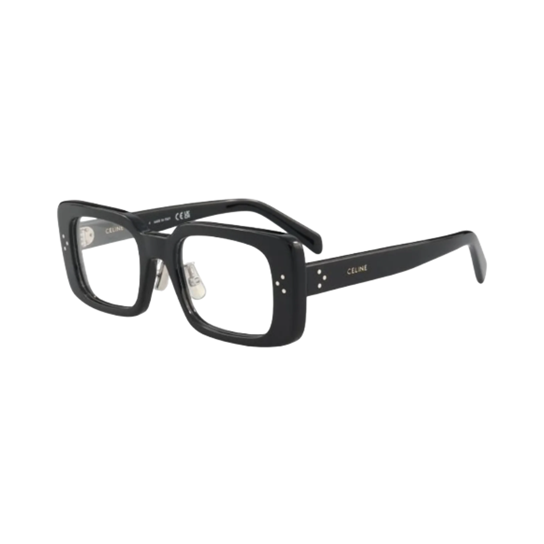 셀린느 3 닷 스퀘어 글라스 아세테이트 샤이니 블랙(Celine 3 Dots Square Glasses in Acetate Shiny Black) - 2