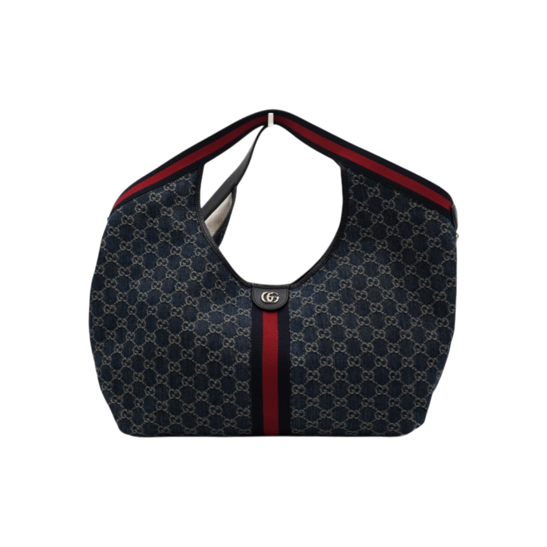 구찌 블루 GG 데님 캔버스 질리오 라지 토트백(Gucci Blue GG Denim Canvas Gilio Large Tote Bag)