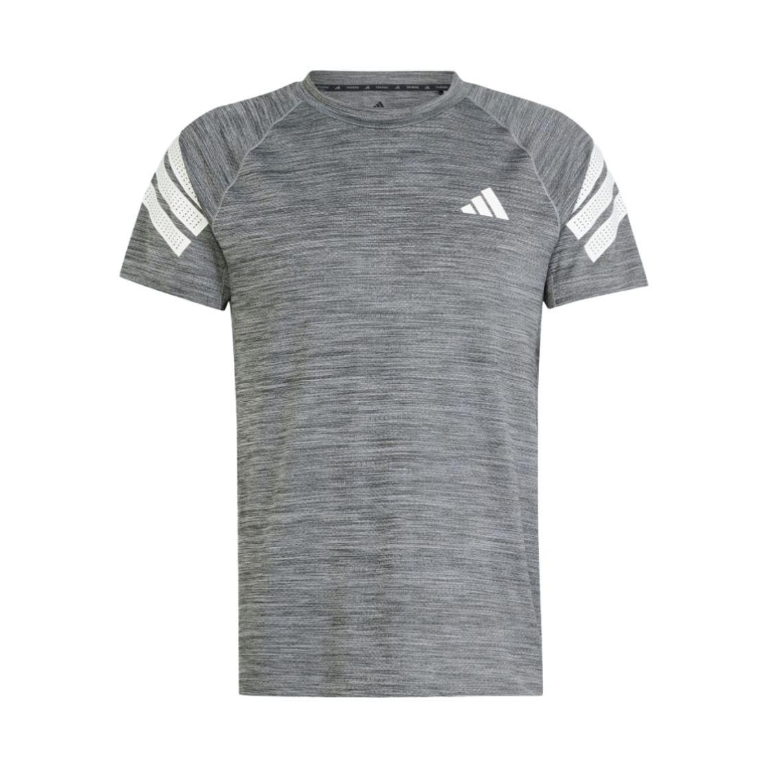 JE5669 Adidas Icon 3-Stripes T-Shirt Black Melange White - KR Sizing