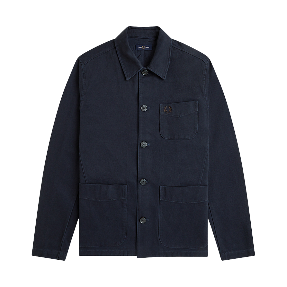프레드페리 베드포드 코드 오버셔츠 네이비 화이트(Fred Perry Bedford Cord Overshirt Navy White)