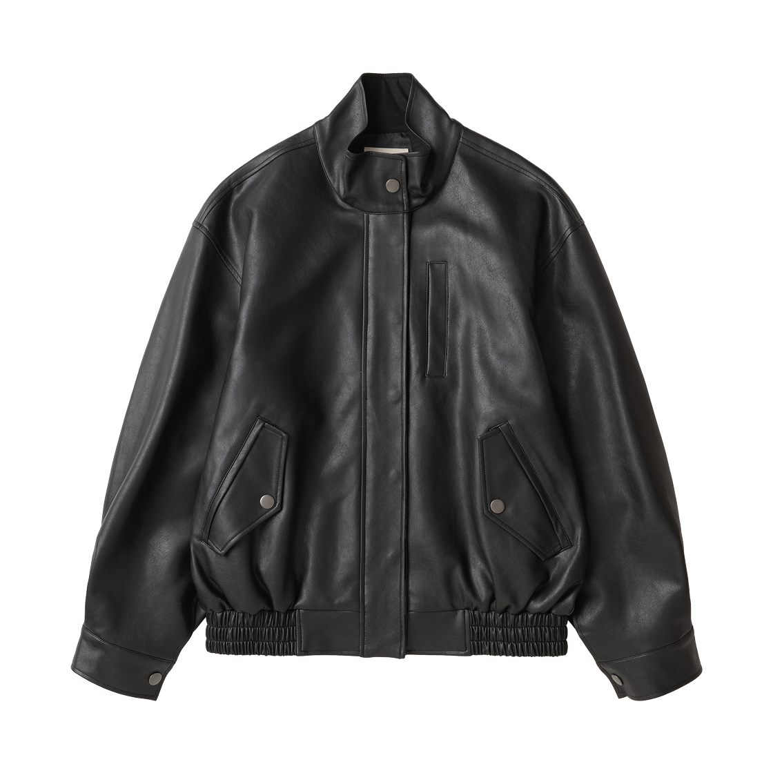 EFWOTAT054BLK aetoa Oversized Leather Bomber Black