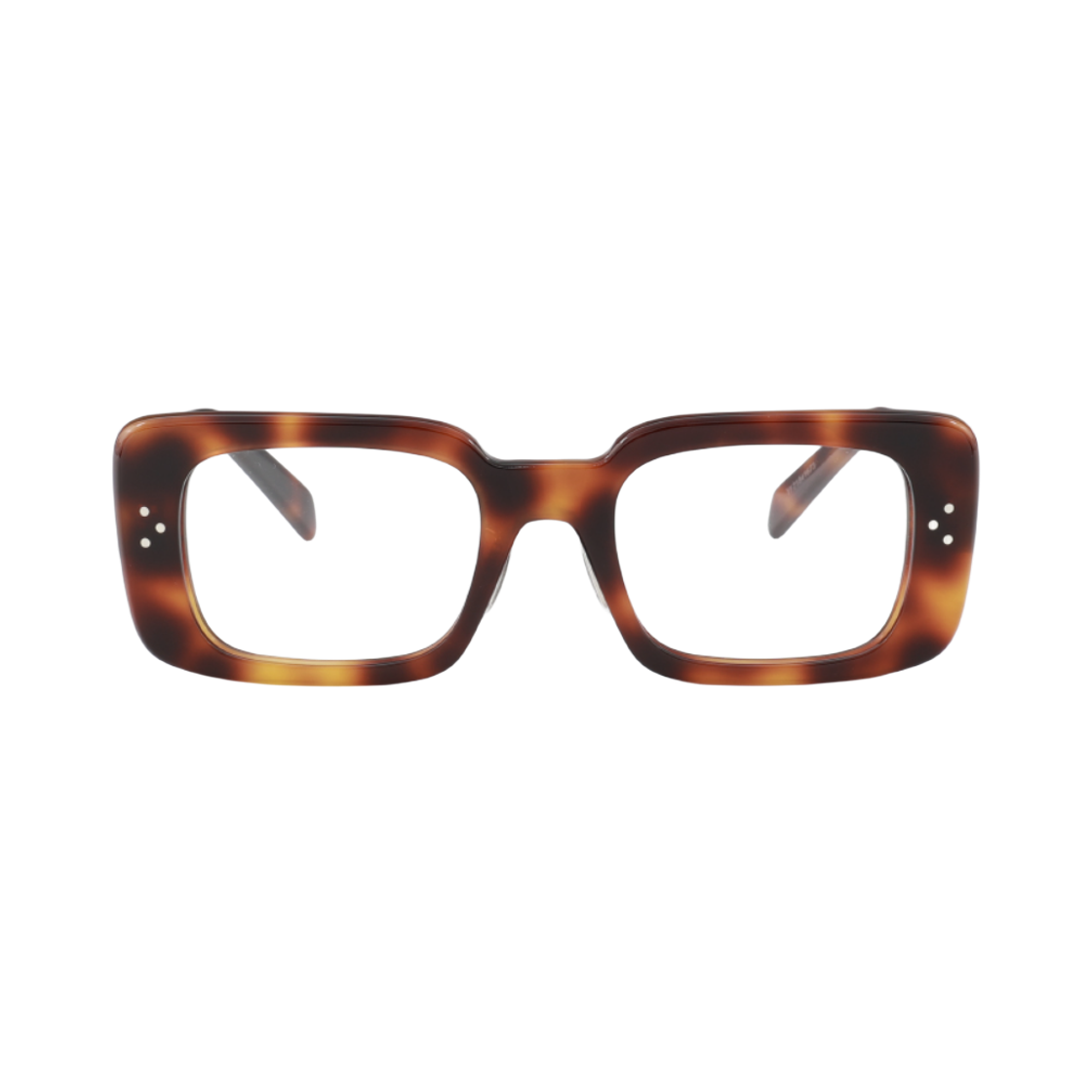 CL50163F-053 Celine 3 Dots Square Glasses in Acetate Havana