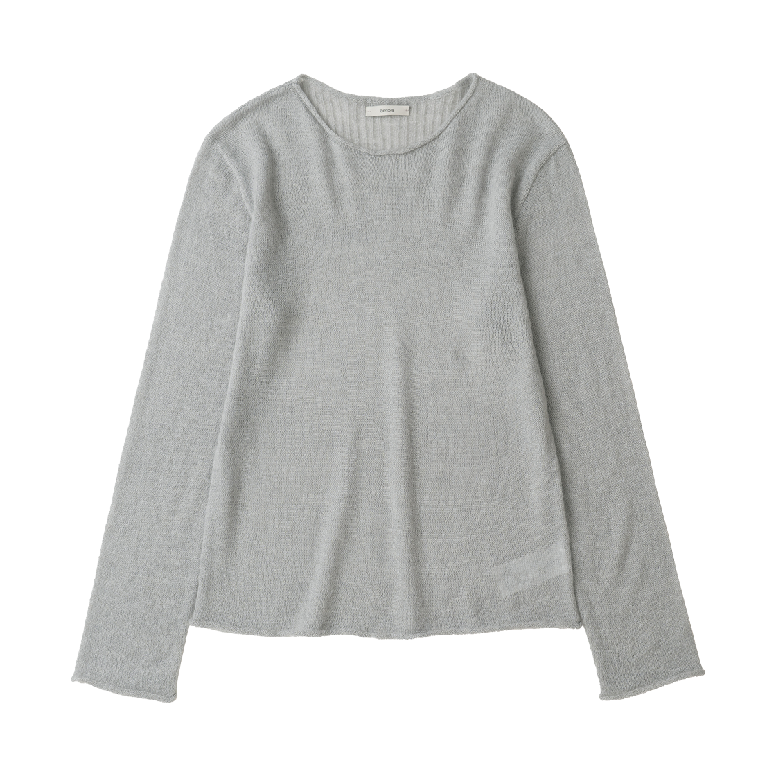 EFWKNAT066GRA aetoa Hairy Round Knit Gray