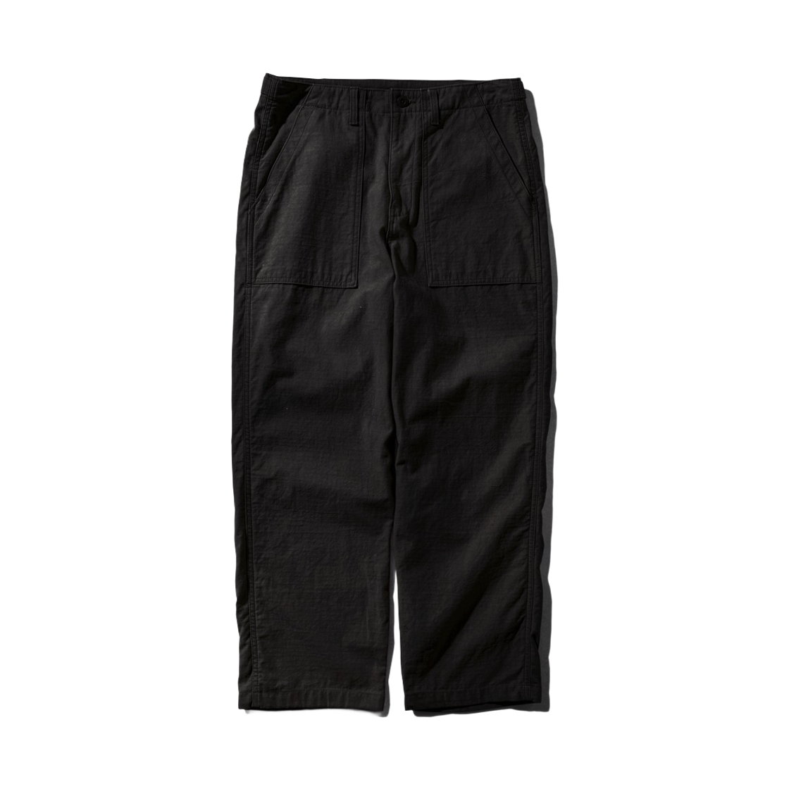 JULP4678_Black_291 PERSTEP Rough Slub Fatigue Pants Black JULP4678