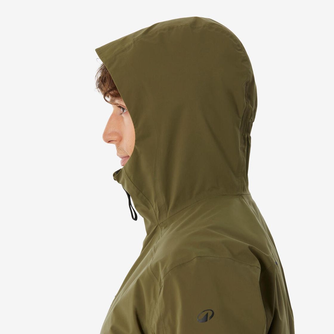데카트론 남성 하이킹 경량 레인 자켓 MH500 골든 올리브 그린(Decathlon Men's Hiking Lightweight Rain Jacket MH500 Golden Olive Green) - 11