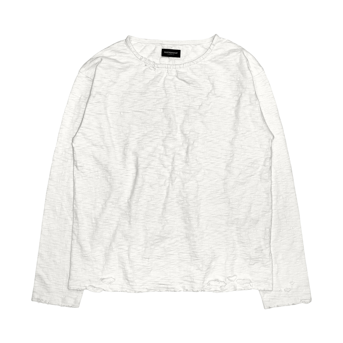 파프롬왓 슬럽 디스트로이드 롱 슬리브(farfromwhat slub destroyed long sleeve)