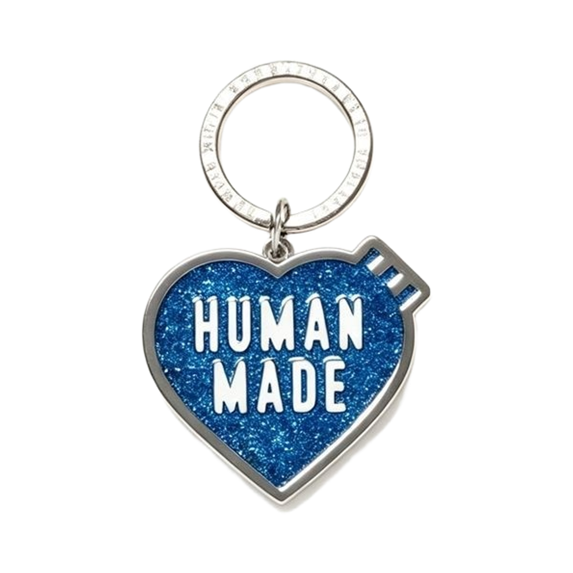 HM31GD191 Human Made Heart Keyring Blue