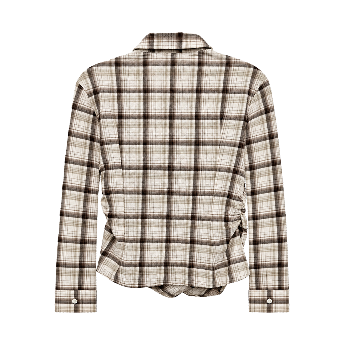 아크무어 벨로 체크 드레이프 셔츠 브라운(ARCMOOR BELLO Check Drape Shirts Brown) - 2