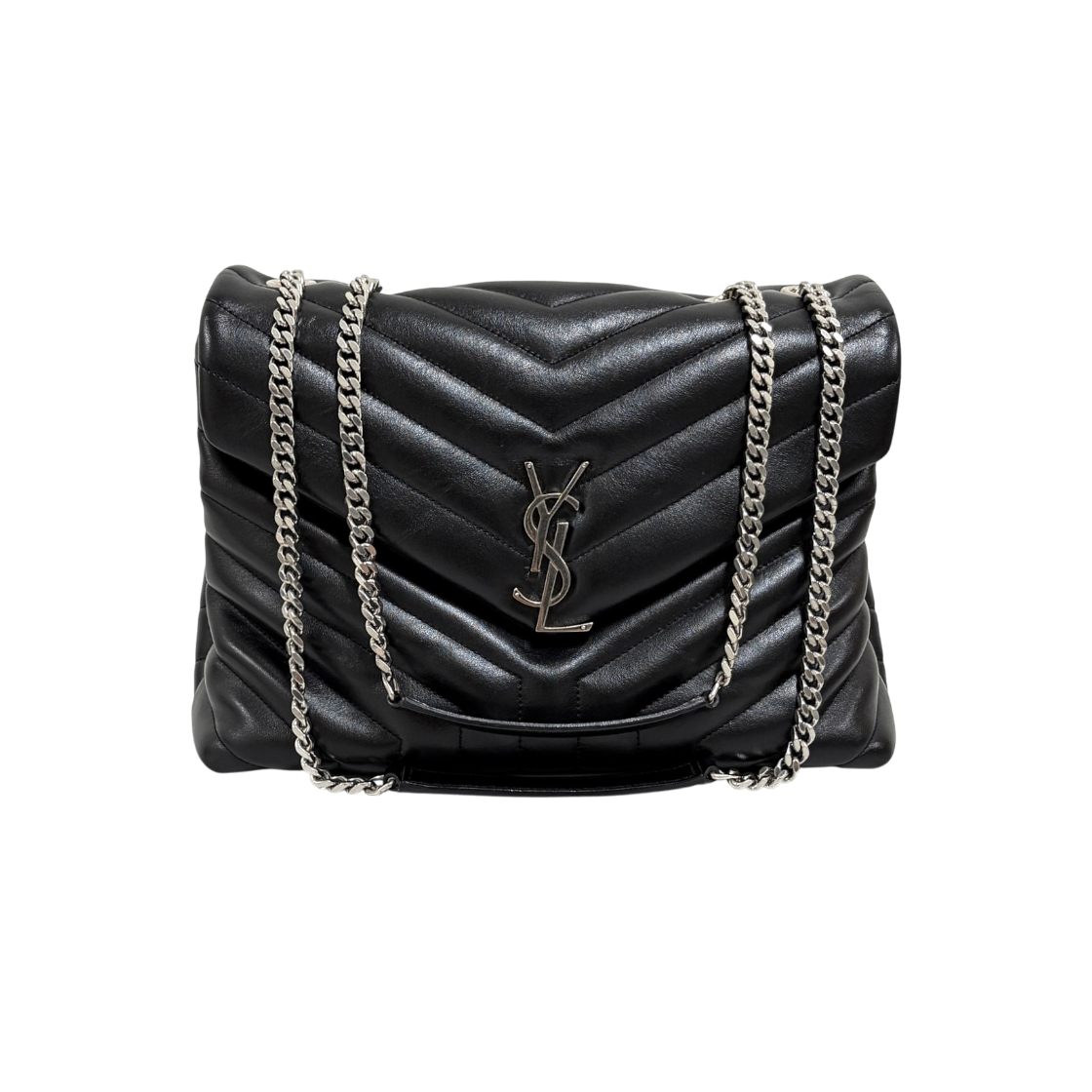 ITIRPOV3B5LW Saint Laurent Matelasse Loulou Medium Chain Shoulder Bag
