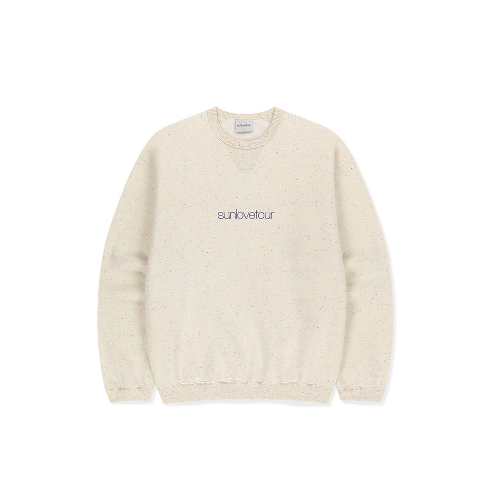 [5% 적립] 썬러브투어 클럽 로고 넵 크루 헤더 오트밀([5% 적립] sunlovetour Club Logo Nep Crew Heather Oatmeal)