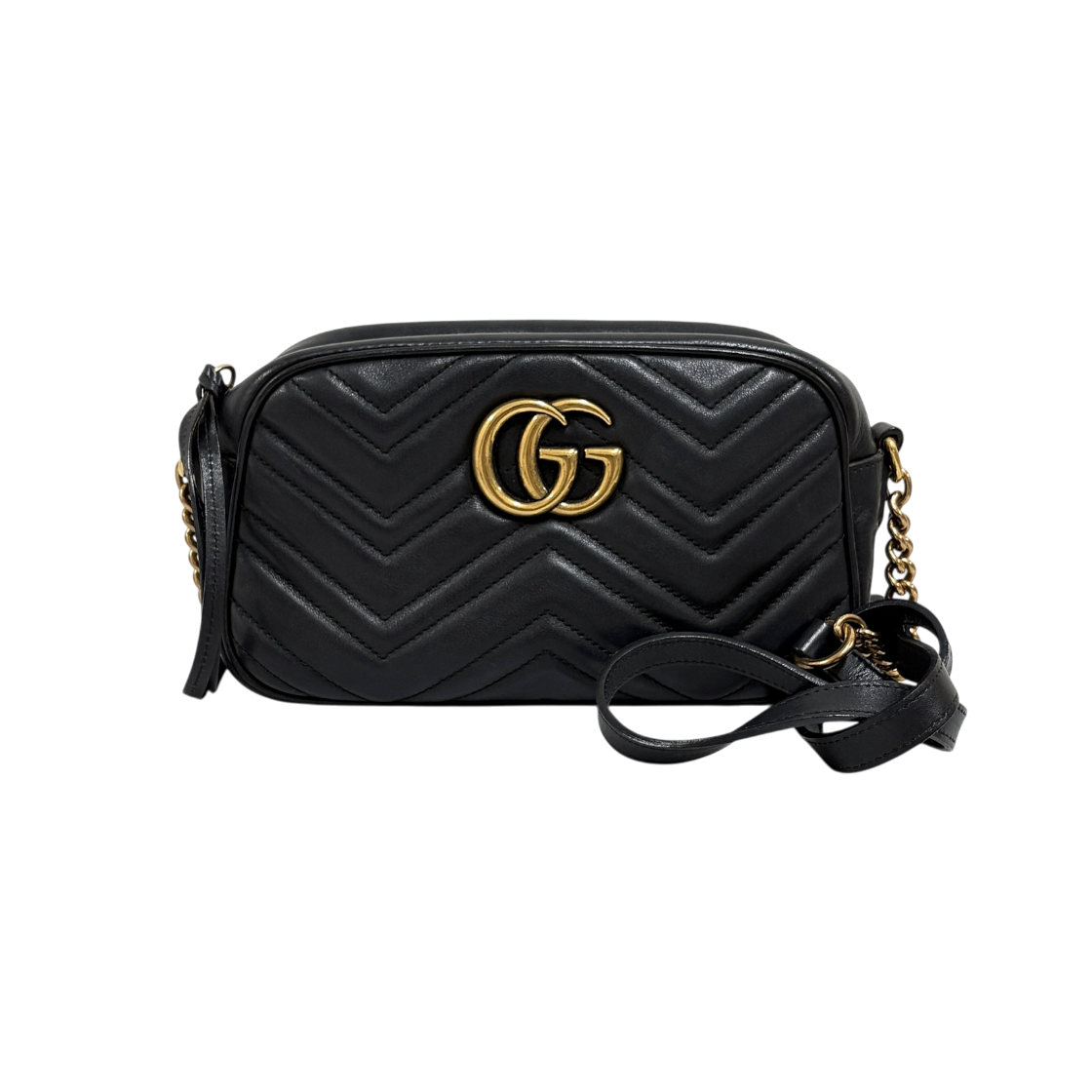 구찌 GG 마몽 스몰 체인 숄더백 & 크로스백 블랙(Gucci GG Marmont Small Chain Shoulder Bag)