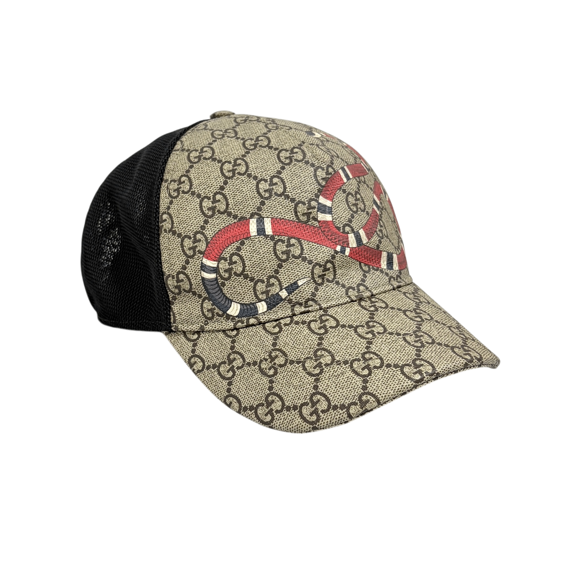 ITGLIPLVVTPQ Gucci Snake GG Supreme Baseball Cap