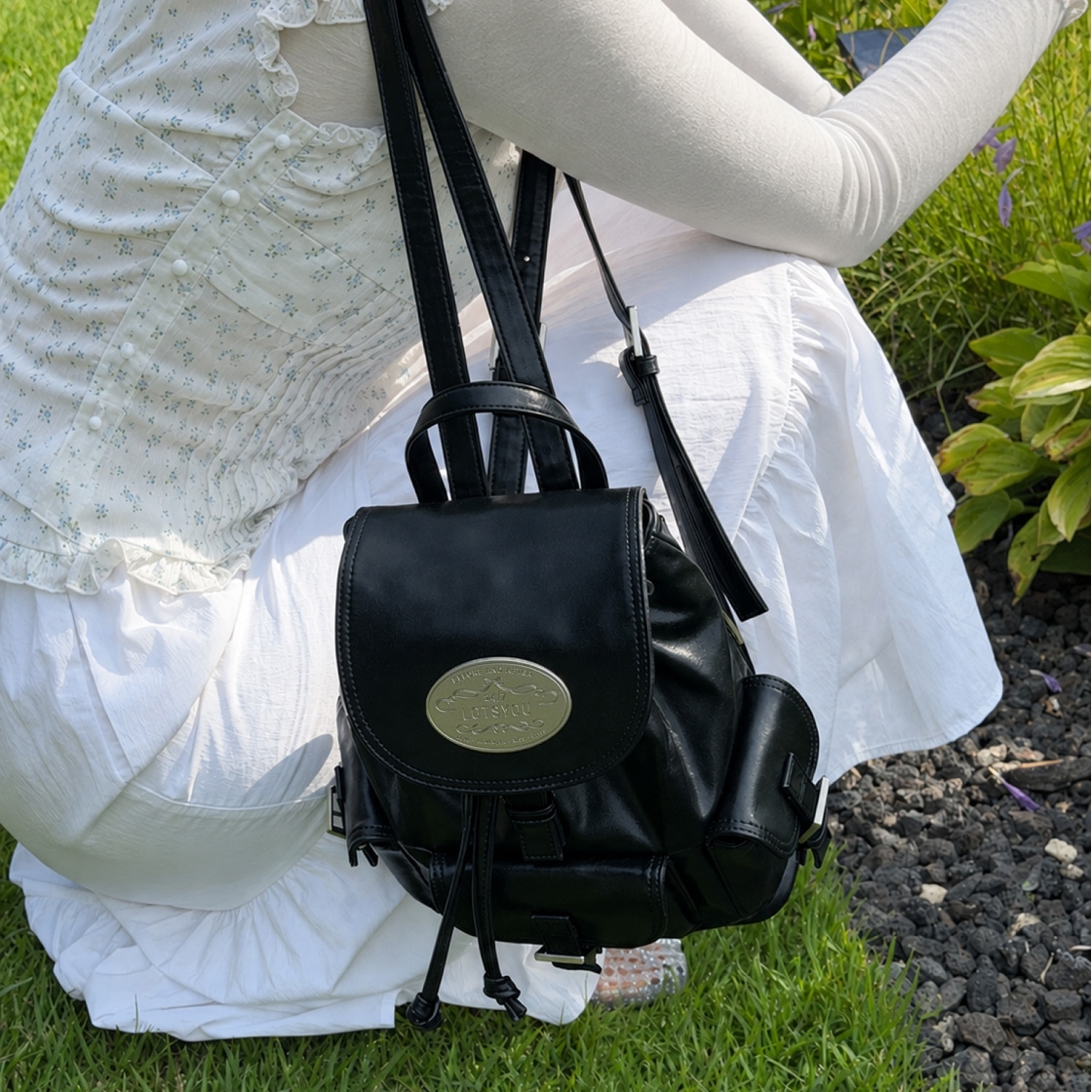 라츠유 노스탤지어 트윙클 백팩 블랙(LOTS YOU Nostalgia Twinkle Backpack Black) - 4