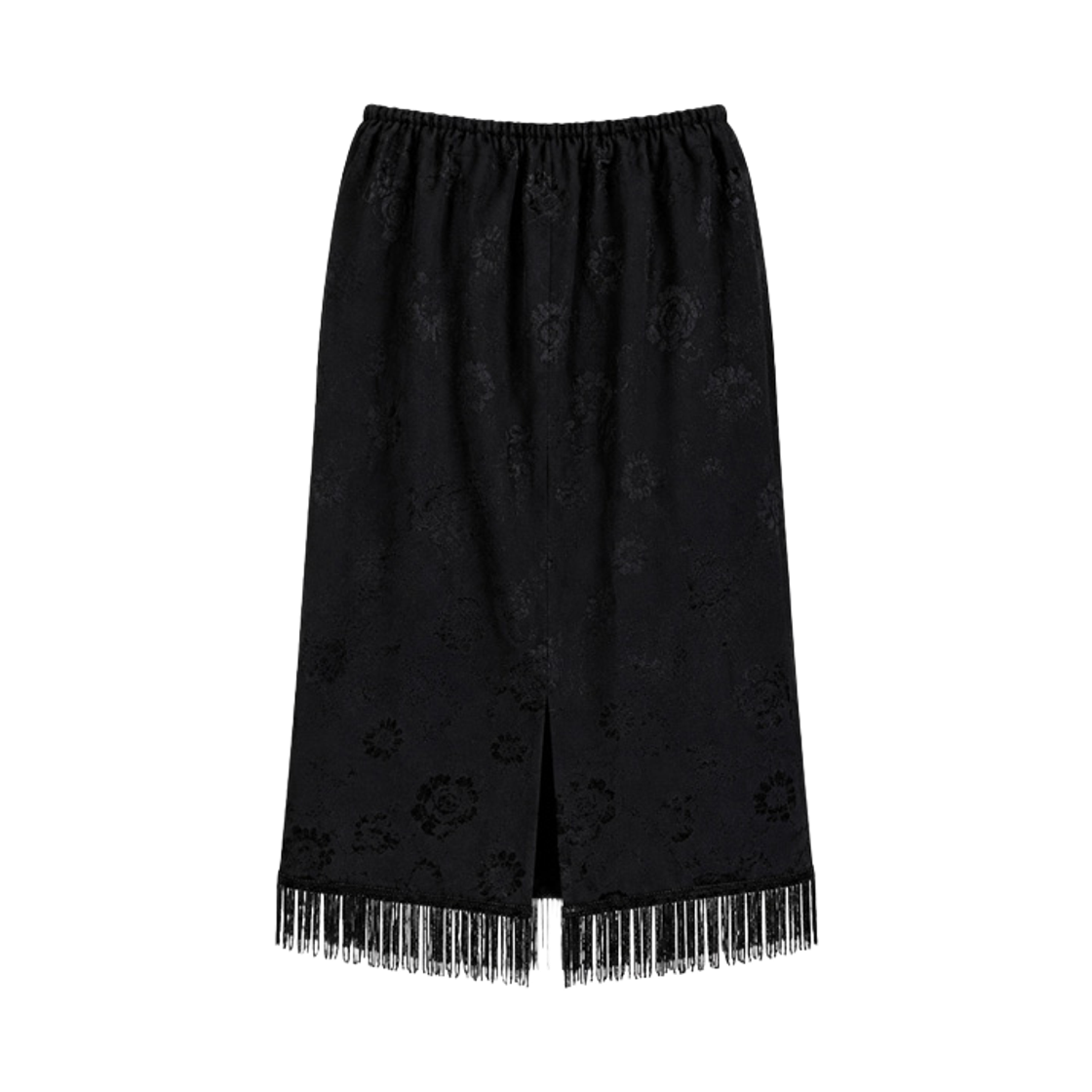 프리터 프린지 로즈 사틴 스커트 블랙(FRITUR Fringe Rose Satin Skirt Black_F263SK12) - 2