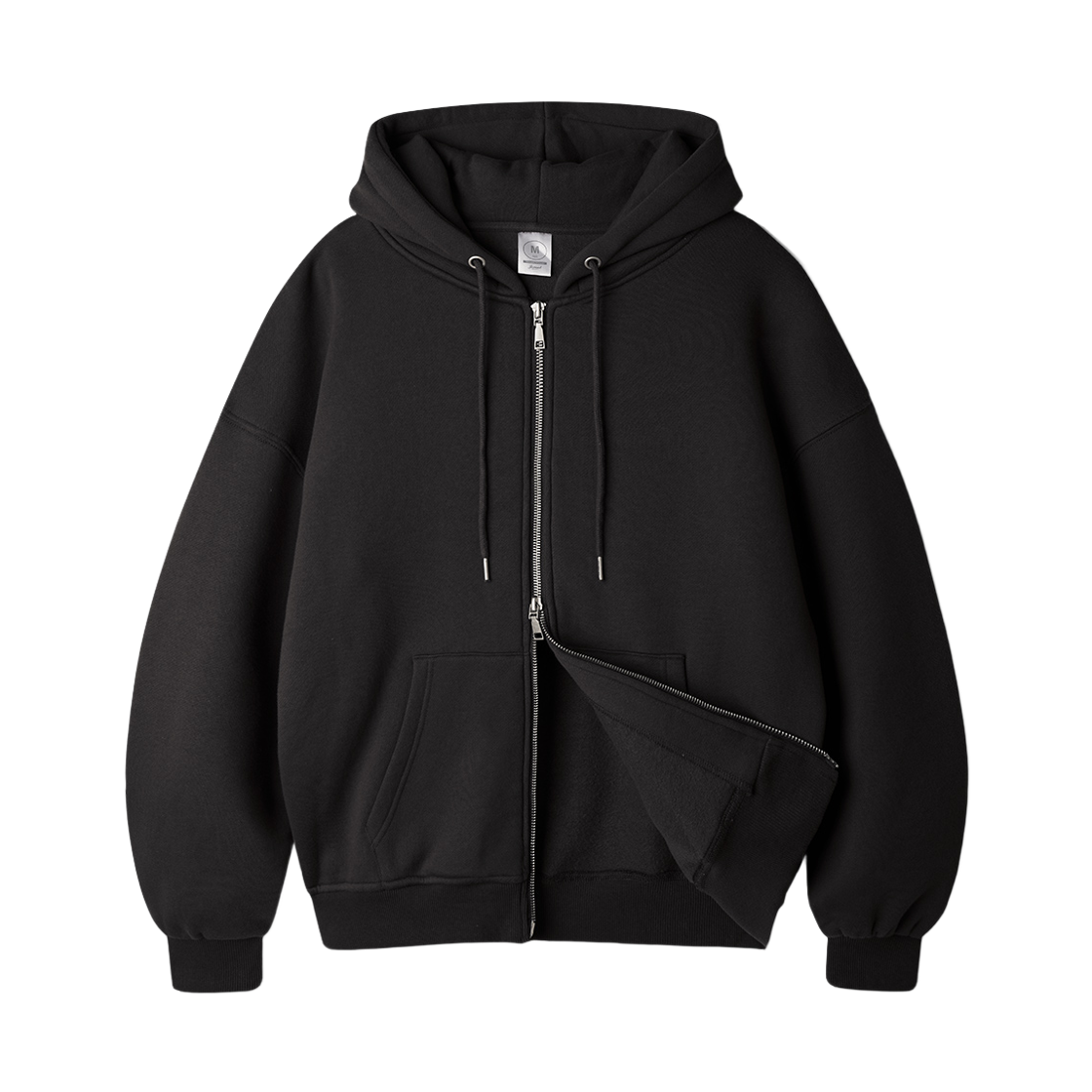 ISHD2682_black_29 JEMUT Netro Overfit Hoodie Zip Up Black ISHD2682