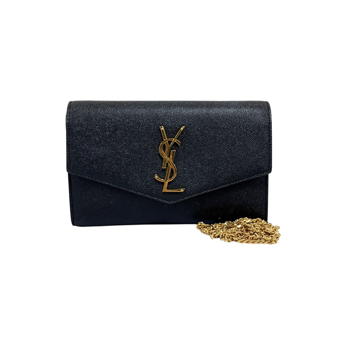 ITW5LJ3C8UCM Saint Laurent Uptown Chain Shoulder Bag Black
