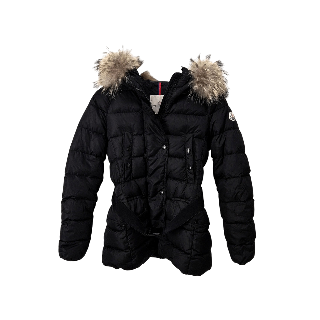 ITHJIDJCSCQP Moncler Clio Belted Women Padded Jacket Black