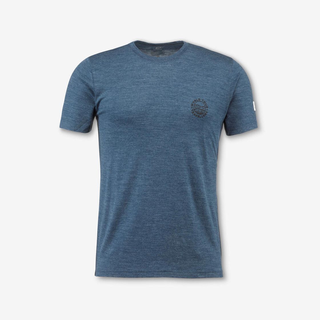 데카트론 남성 메리노울 하이킹 반팔 티 프레시 어비스 블루(Decathlon Men's Merino Wool Hiking Short-Sleeve T-Shirt Fresh Abyss Blue) - 9