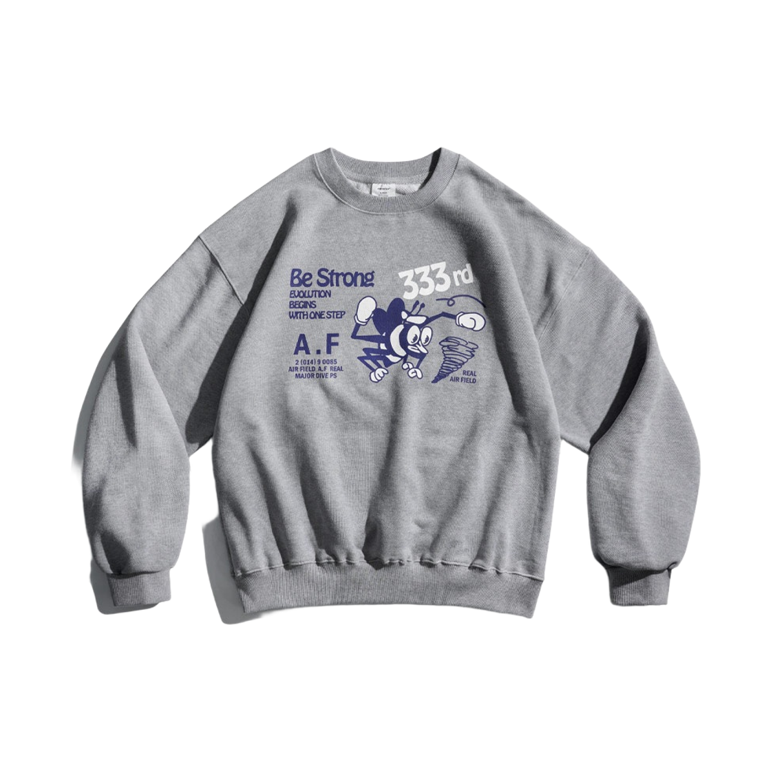 SMMT4589_Gray_291 PERSTEP Be Strong Heavy Weight Sweat Shirt Gray SMMT4589