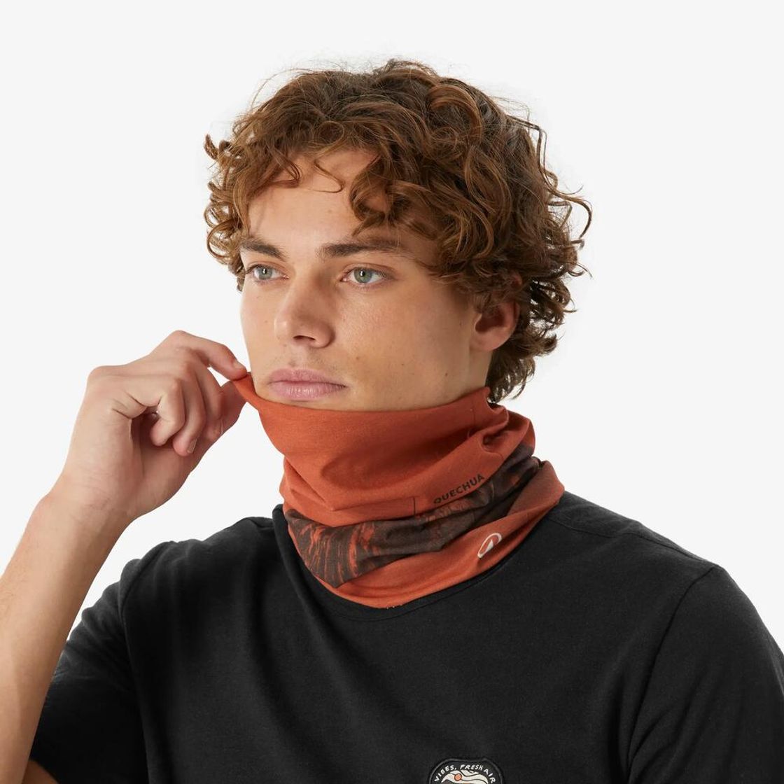 데카트론 하이킹 다용도 넥워머 헤드밴드 하이크 100 오렌지(Decathlon Hiking Multi-Purpose Neck Warmer Headband Hike 100 Orange) - 2