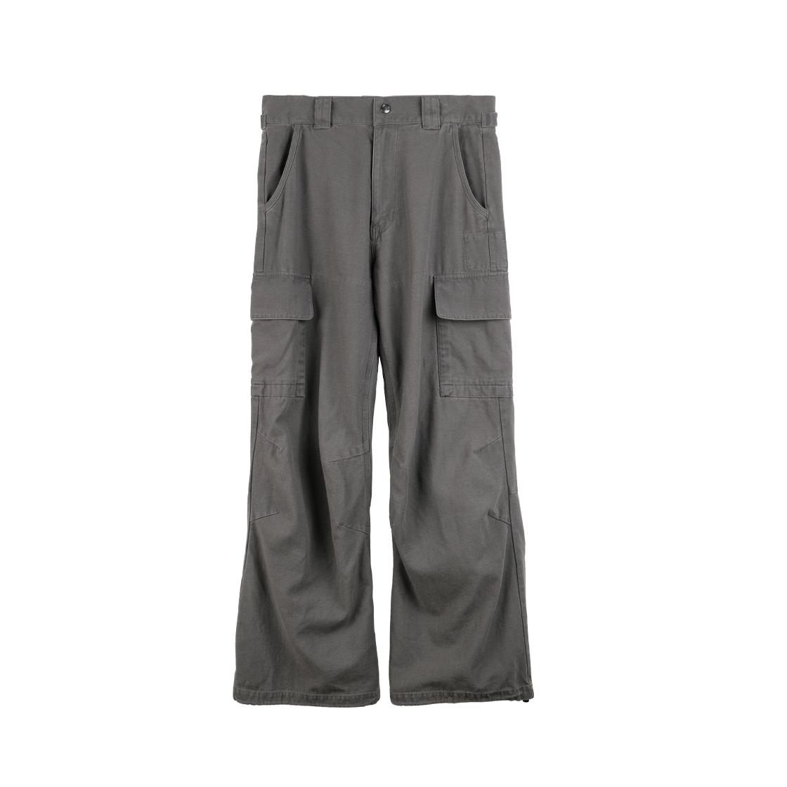 폴리테루 루즈드 카고 팬츠 워시드 카키 그레이(Polyteru Loosed Cargo Pants Washed Khaki Gray)
