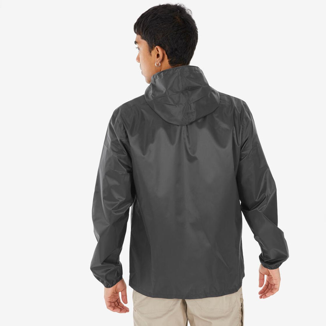 데카트론 남성 등산 방수 레인컷 재킷 스모크 블랙(Decathlon Men's Hiking Waterproof Raincut Jacket Smoke Black) - 7