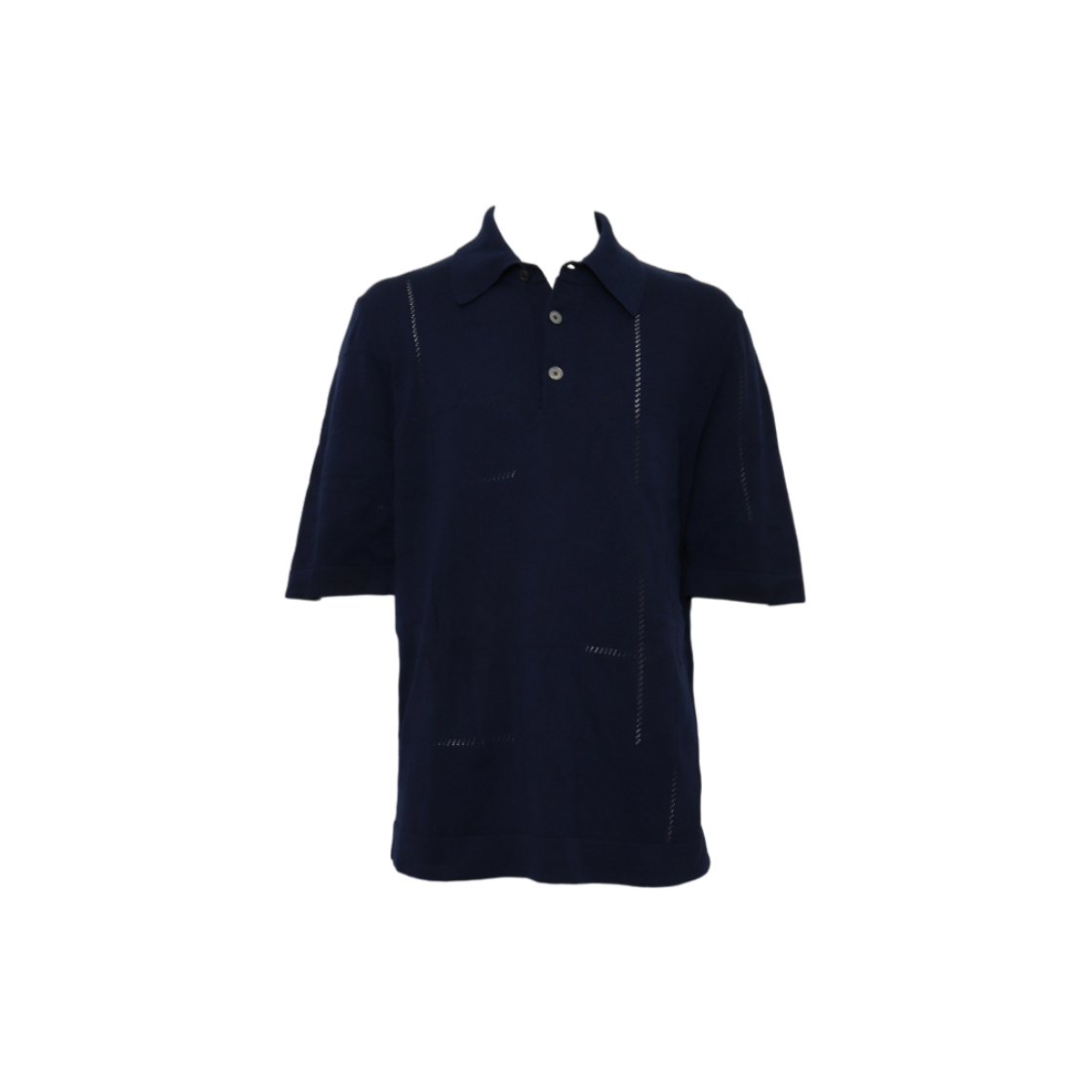ITV5J2OJN9DF Hermes Marine Madras Short Sleeve Polo Shirt