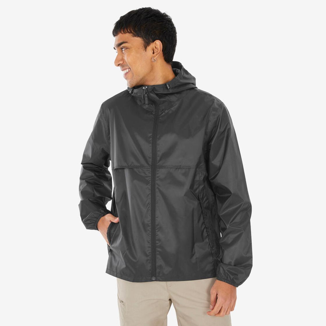 데카트론 남성 등산 방수 레인컷 재킷 스모크 블랙(Decathlon Men's Hiking Waterproof Raincut Jacket Smoke Black) - 6