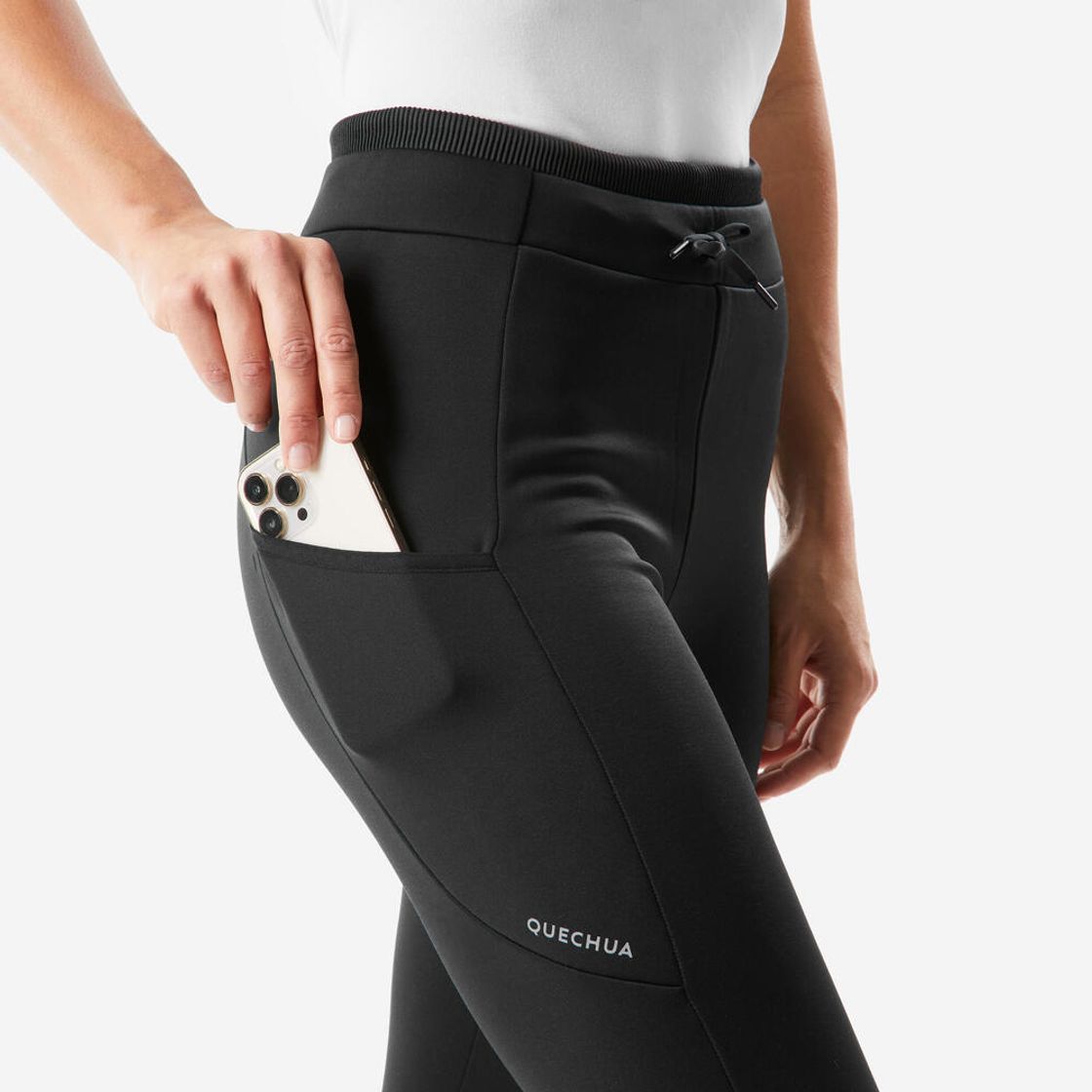 데카트론 여성 방한 발수 등산 레깅스 웜 NH500 스모크 블랙(Decathlon Women's Warm Water-Repellent Hiking Leggings NH500 Smoke Black) - 6