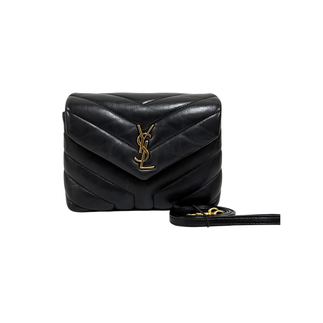 ITDCFI9Q9RS7 Saint Laurent Monogram Loulou Toy Shoulder Bag Black