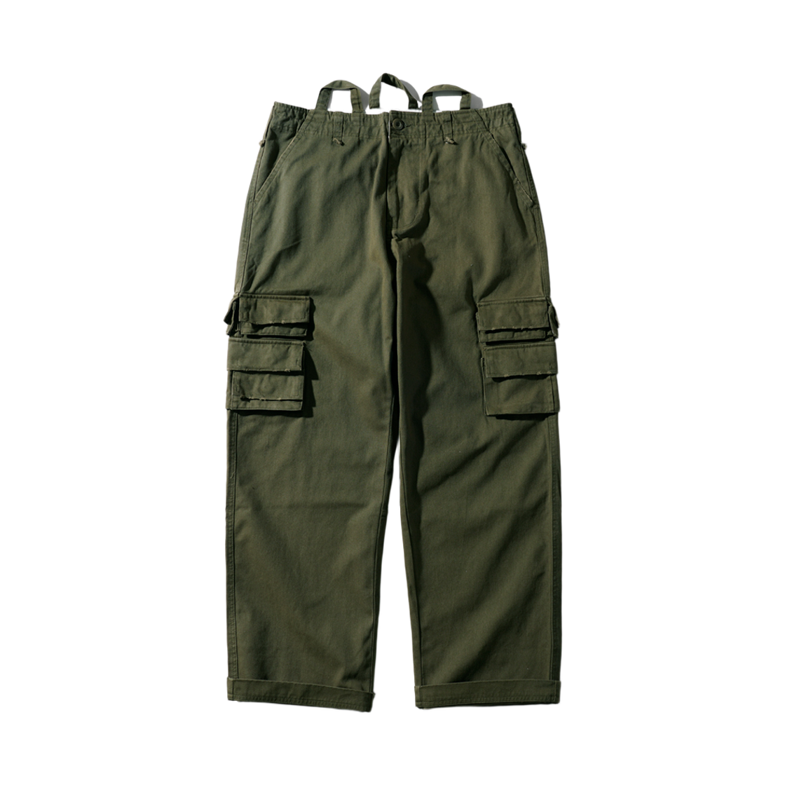 SMLP4575_Khaki_291 PERSTEP Utility Build-up Cargo Pants Khaki SMLP4575