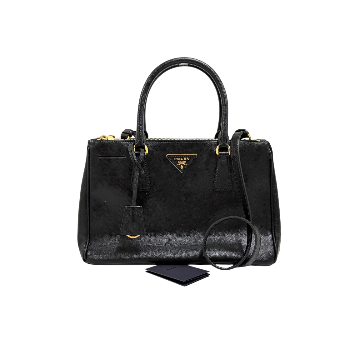 ITMNMHOIVUUF Prada Saffiano Lux Tote Bag Black