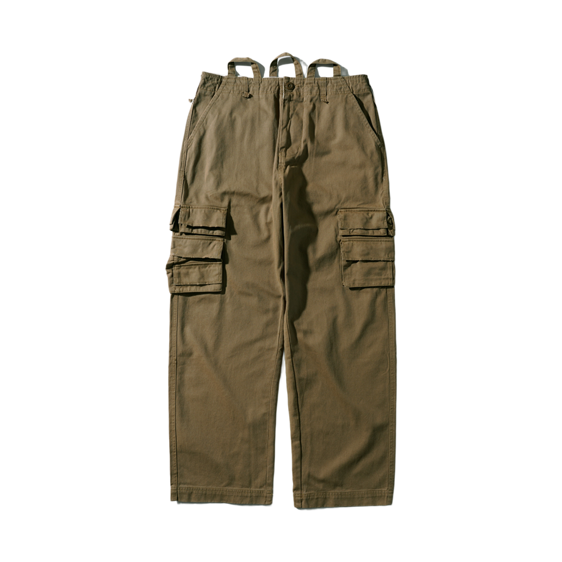 SMLP4575_Beige_291 PERSTEP Utility Build-up Cargo Pants Beige SMLP4575