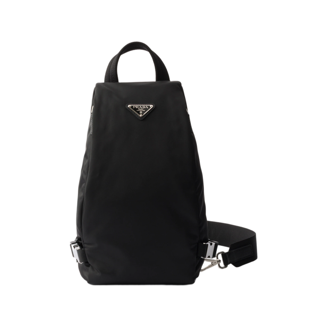 2VZ129-2DMG-F0002 Prada Re-Nylon and Saffiano Leather Backpack Black