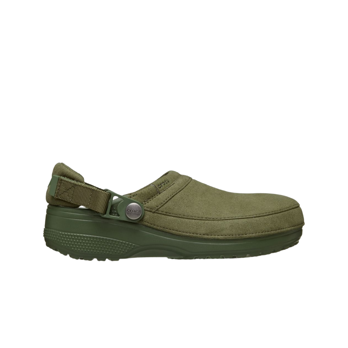 211930-309 Crocs Classic Crafted Vegan Suede Clog Army Green