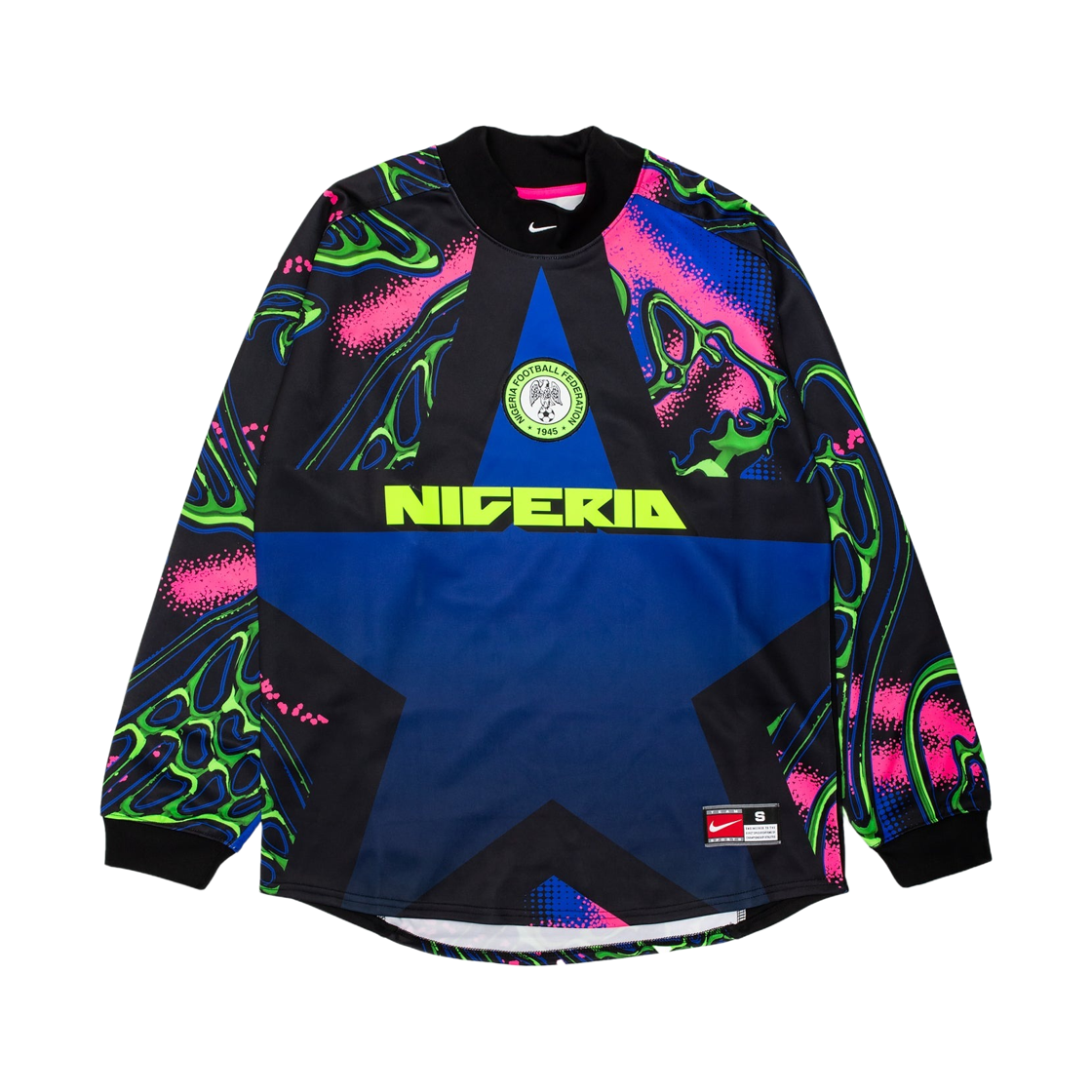 IO0782-010 Nike Nigeria Hollywood Keeper Soccer Shirt Black Hyper Pink (IO0782-010) (Non Marking Ver.)