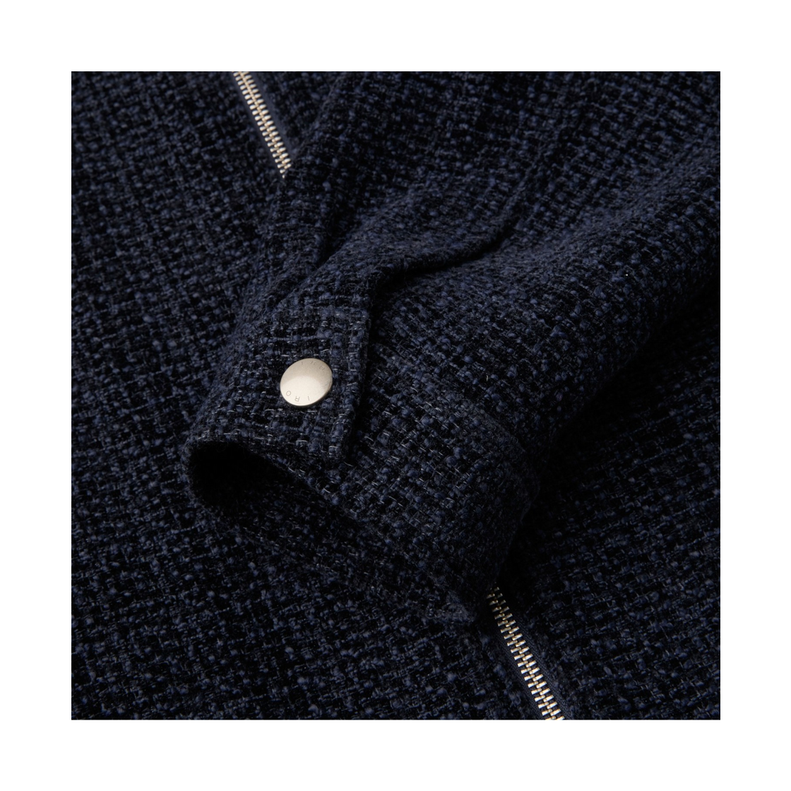 이로 세노르 트위드 집업 셔켓 네이비(Iro Cenor Tweed Zip-Up Shirt Jacket Navy) - 6