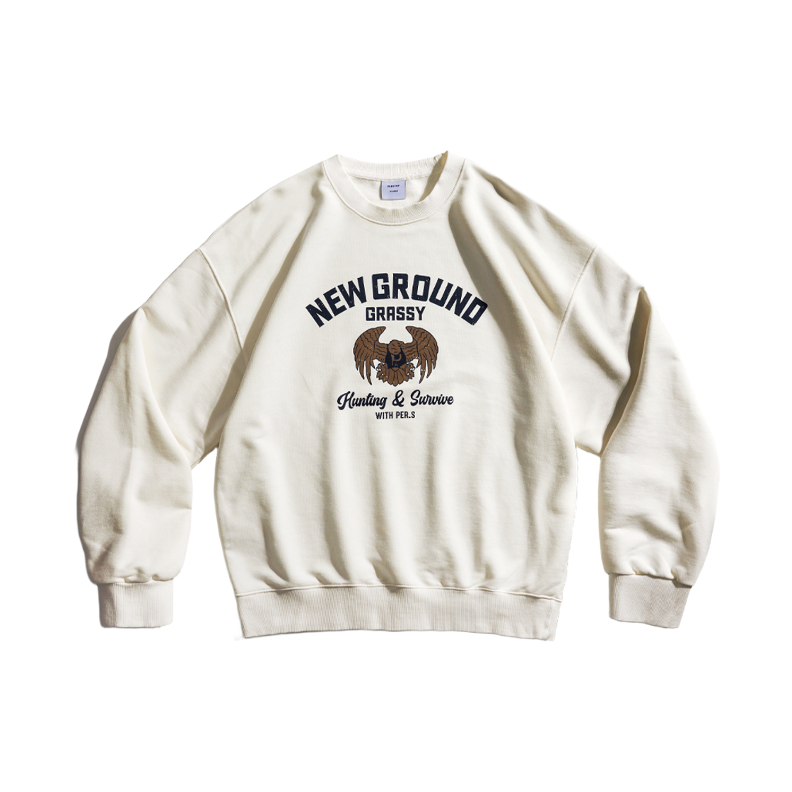 BJMT4588_Ivory_291 PERSTEP Rust Sweat Shirt Ivory BJMT4588