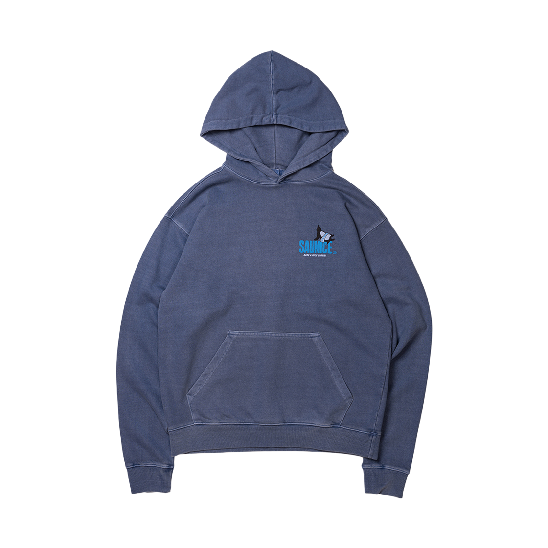빅웨이브 컬렉티브 사우나이스 피그먼트 후드티 소프트 블루(BIGWAVE COLLECTIVE Saunice Pigment Hoodie Soft Blue) - 2