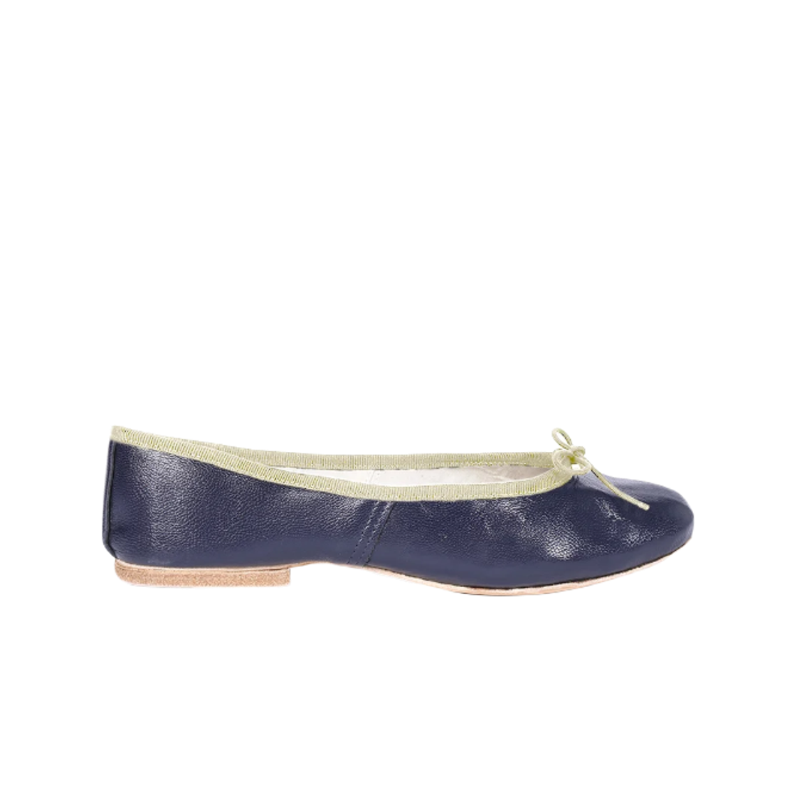 (W) E.포셀리 레더 플랫 다크 블루((W) E.Porselli Leather Flat Dark Blue) - 1