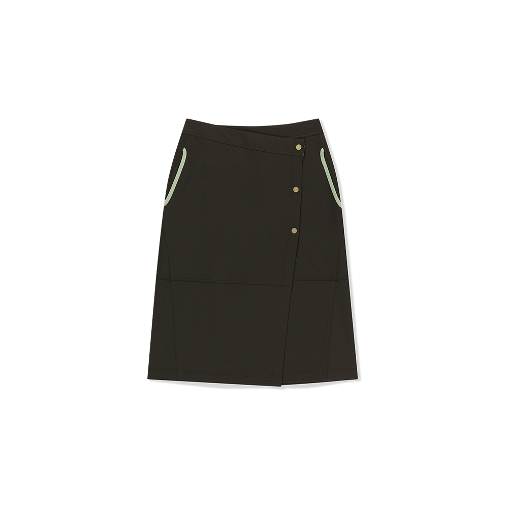 [5% 적립] 썬러브투어 벨로 랩 스커트 다크 올리브([5% 적립] sunlovetour Velo Wrap Skirt Dark Olive)