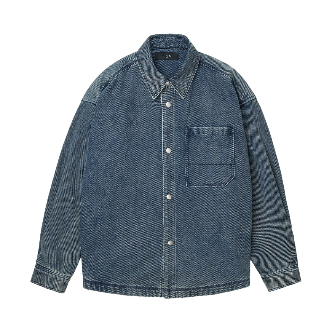 이로 말톤 데님 긴팔 셔켓 블루(Iro Malton Denim Long-Sleeve Shirt Jacket Blue)
