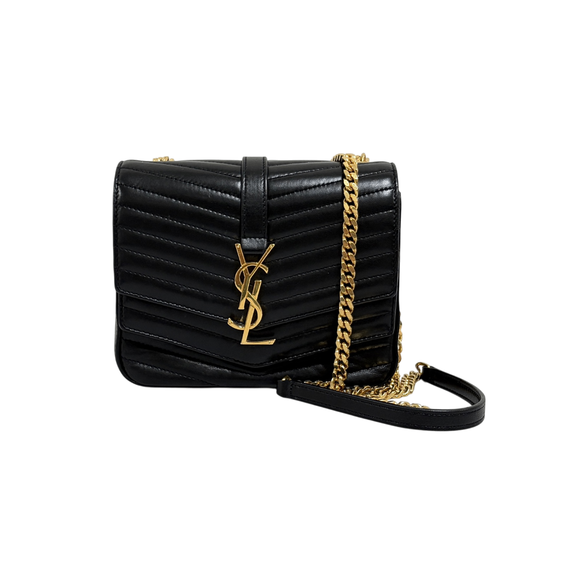 ITHT7KJJIDVF Saint Laurent Chain Shoulder Bag Black