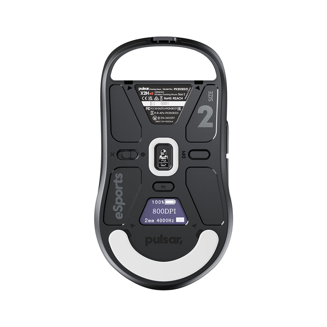 펄사 X2H V3 eS 무선 게이밍 마우스 미니사이즈(Pulsar X2H v3 eS Mini Black) - 2