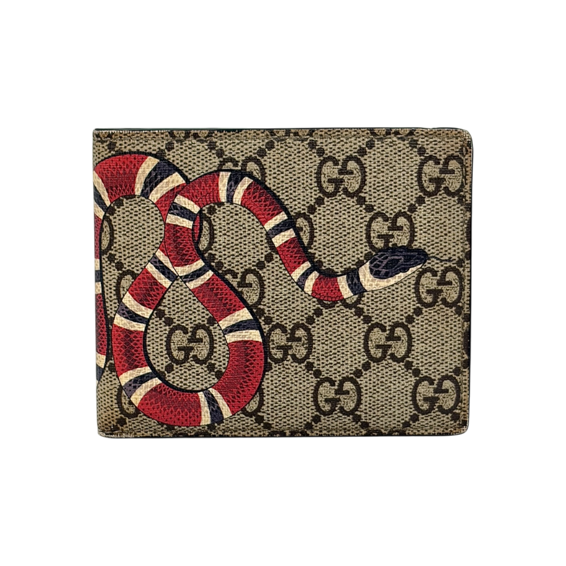 ITJP7889R6AA Gucci GG Supreme Snake Wallet