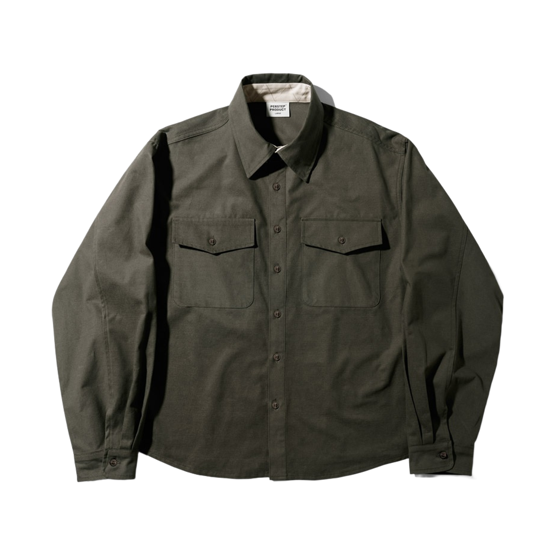 SMLS4686_Mossgreen_291 PERSTEP Cotton Two Pocket Shirt Mossgreen SMLS4686
